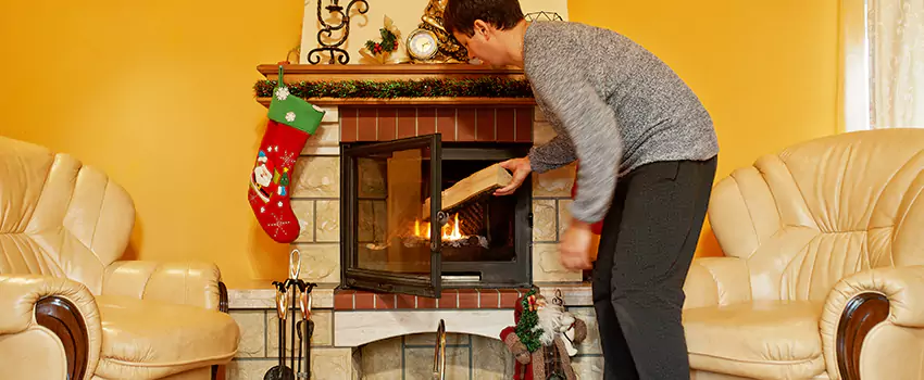 Rusted Metal Fireplace Restoration in West Jordan, Utah